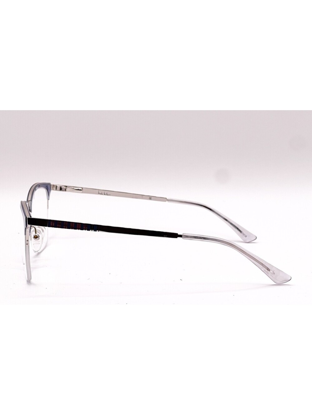 Nicole Miller Cannes C02 Trans Denim Square Authentic Eyeglass Frames 53-17-132 - Picture 2 of 5